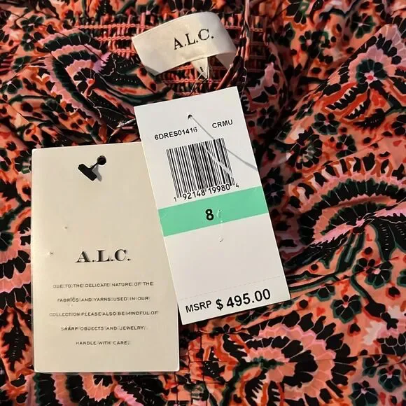 A.L.C. Lilah Printed Midi Dress, Revolve, NWT, Size 8 - Picture 10 of 10